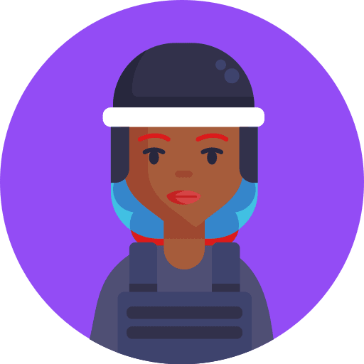 Police riot police security guard woman icon Police riot police security guard woman icon