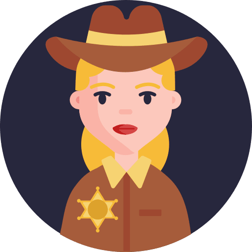 Sheriff job sheriff woman icon Sheriff job sheriff woman icon