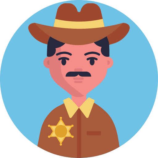 Sheriff profession job man icon Sheriff profession job man icon