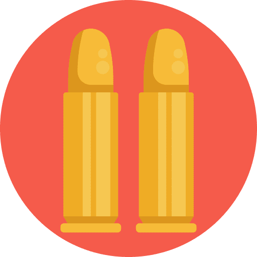 Bullets gun ammunition war icon Bullets gun ammunition war icon