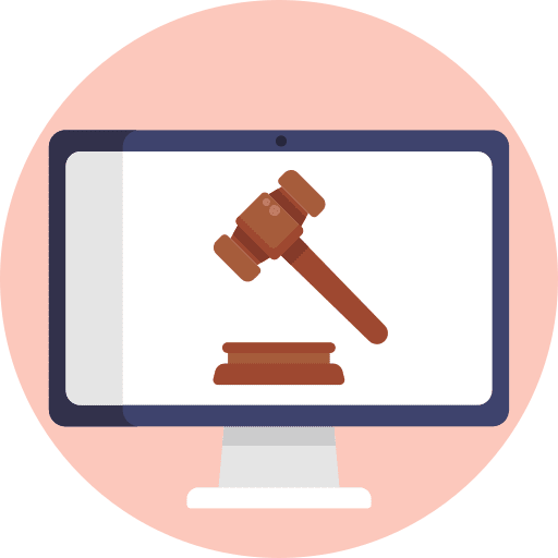 Gavel hammer miscellaneous trial icon Gavel hammer miscellaneous trial icon