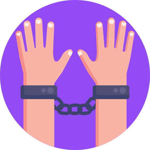 Police handcuffs jail prisoner criminal icon Police handcuffs jail prisoner criminal icon