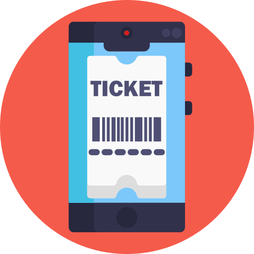 Tickets travel online booking icon