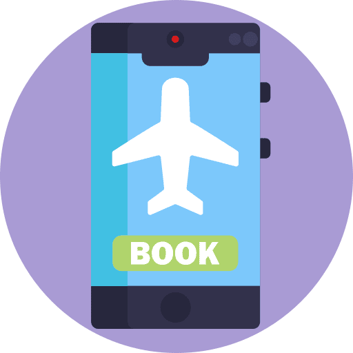 Plane ticket online transportation website icon Plane ticket online transportation website icon