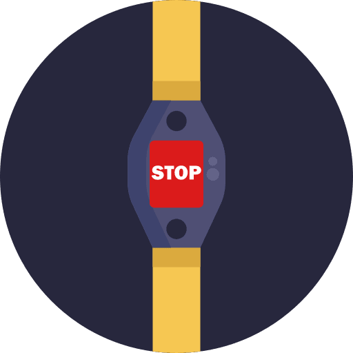 Stop button bus signaling circulation icon