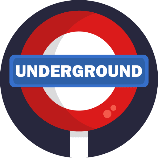 Subway train transportation underground icon
