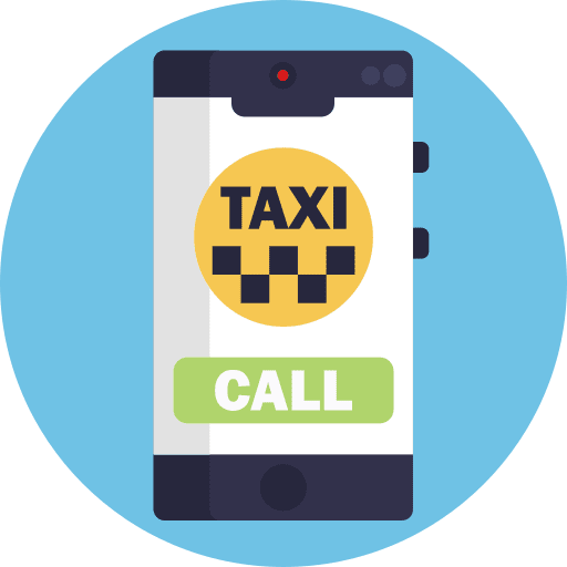 Taxi cab mobile app technology electronics icon Taxi cab mobile app technology electronics icon