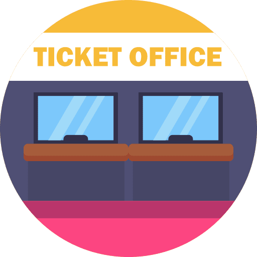 Ticket office public transport locket access icon
