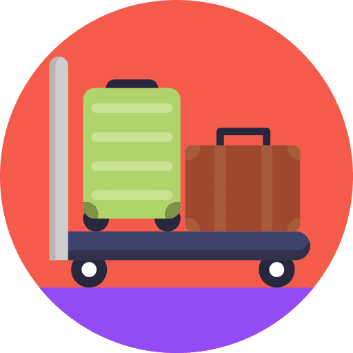 Luggage cart baggage trolley suitcase icon Luggage cart baggage trolley suitcase icon