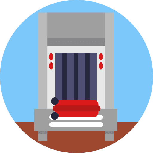 Luggage scan security travel baggage icon Luggage scan security travel baggage icon