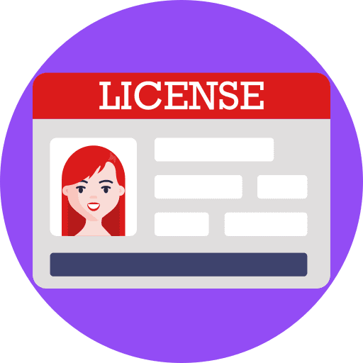 Driving license personal identification id card pass icon Driving license personal identification id card pass icon
