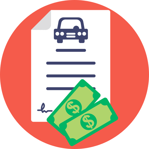 Driving school exam sheet certificate icon Driving school exam sheet certificate icon