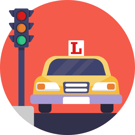 Learner transportation vehicle car icon