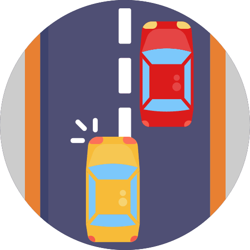 Overtake drive transportation car icon