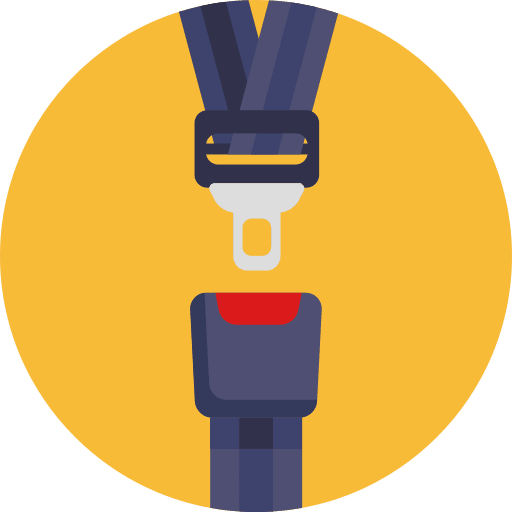 Seat belt lock transportation vehicle icon Seat belt lock transportation vehicle icon