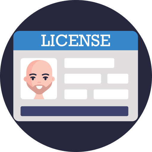 Driving license identity card driving license transportation icon Driving license identity card driving license transportation icon