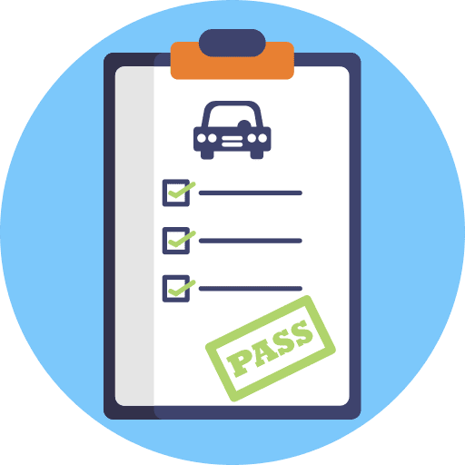 Exam test driving school education icon Exam test driving school education icon