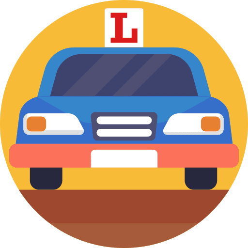 Vehicle learner car driving school icon Vehicle learner car driving school icon
