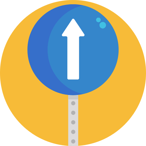 One way signaling road signal direction icon One way signaling road signal direction icon
