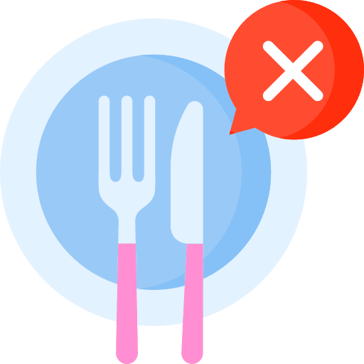 Appetite healthcare and medical diet no food icon
