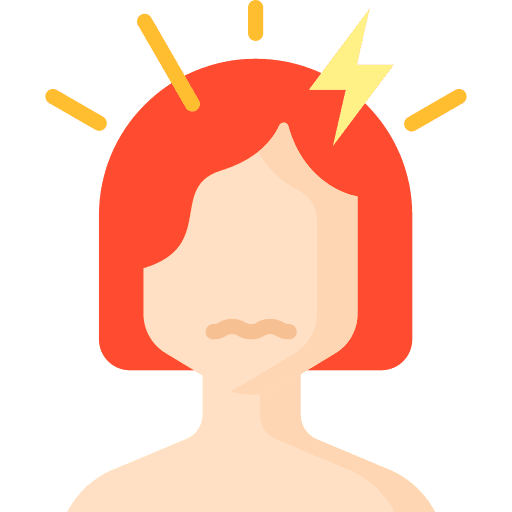 Headache healthcare and medical headache anxious icon