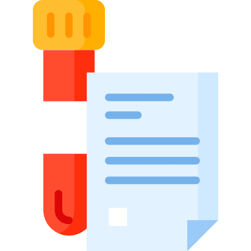 Test report test blood sample icon Test report test blood sample icon
