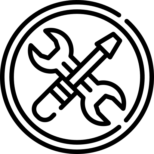 Settings customer service settings wrench icon