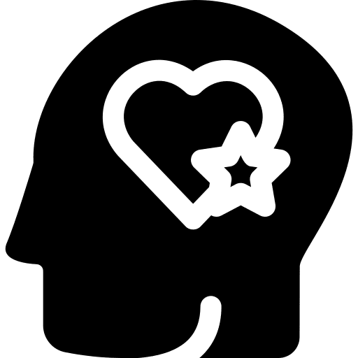 Emotion mind shape star icon Emotion mind shape star icon