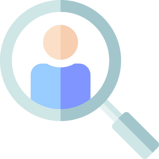Search recruitment search business and finance icon