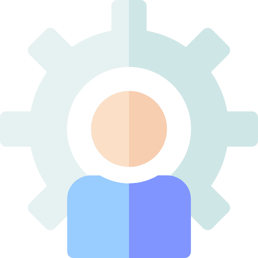 Support user business and finance boss icon