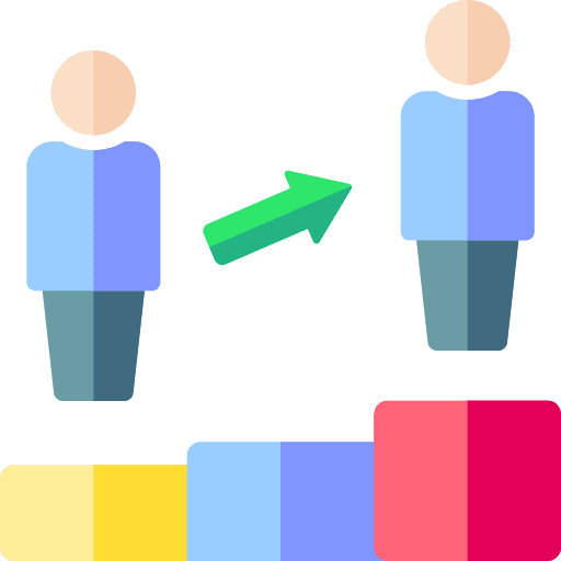 Career goals stairs leadership icon Career goals stairs leadership icon
