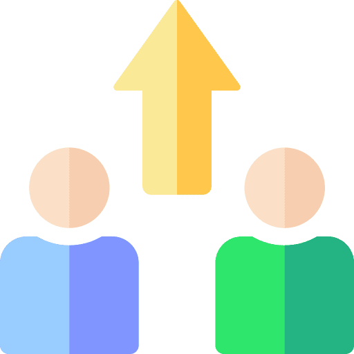 Growth people business and finance aim icon Growth people business and finance aim icon