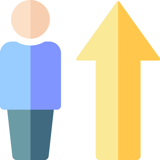 Growth people career up arrow icon Growth people career up arrow icon
