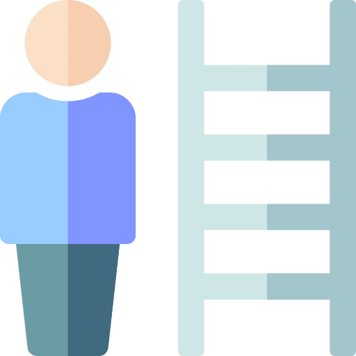 Ladder worker development construction icon Ladder worker development construction icon