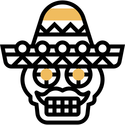 Sombrero mexican hat catrina artisanal icon
