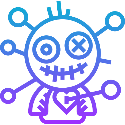 Doll spooky terror halloween icon