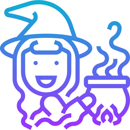 Witch hat halloween witchcraft icon