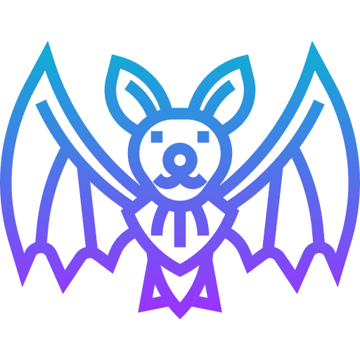 Bat fear bat spooky icon