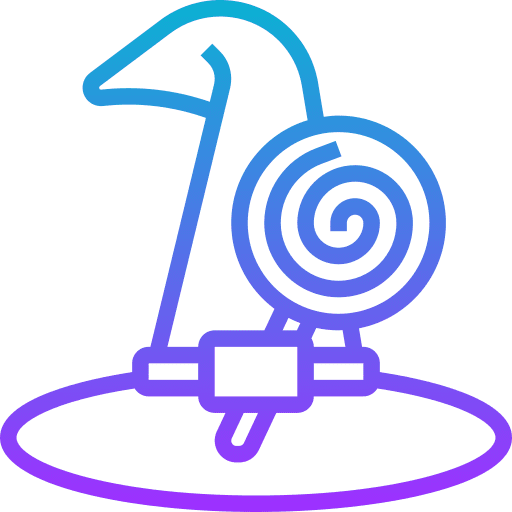 Witch hat scary halloween costume icon