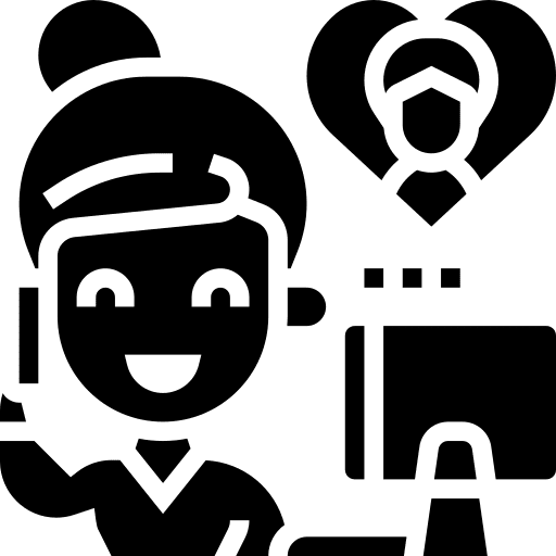 Customer care support call center agent service icon