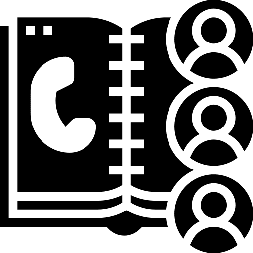 Phonebook user telephone agenda icon