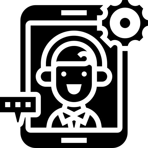 Help info support headset icon Help info support headset icon