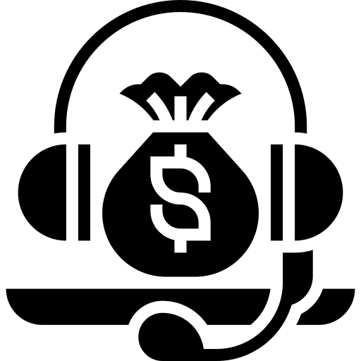 Service cost invoice headset icon Service cost invoice headset icon