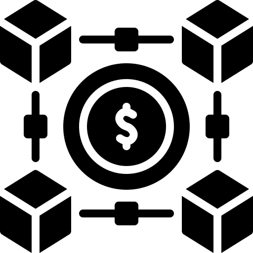 Blockchain dollar payment business icon