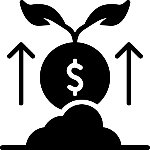 Investment growth business and finance money icon Investment growth business and finance money icon