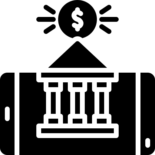 Online banking business and finance finance smartphone icon