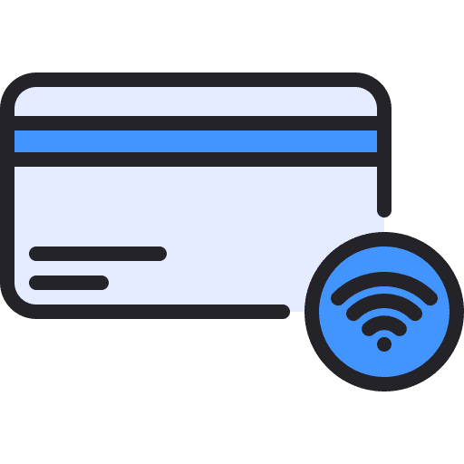 Credit card business and finance credit card wireless icon Credit card business and finance credit card wireless icon