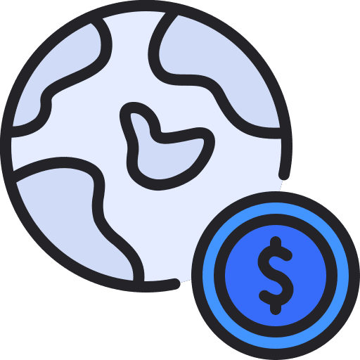Dollar globe worldwide dollar icon Dollar globe worldwide dollar icon