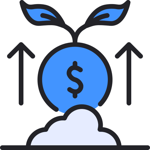 Investment growth business and finance plant icon Investment growth business and finance plant icon