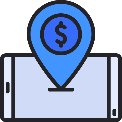 Location location pin smartphone icon Location location pin smartphone icon